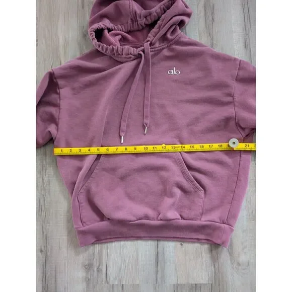Alo Yoga Accolade Hoodie Soft Mulberry, XS (A8) - Picture 8 of 9